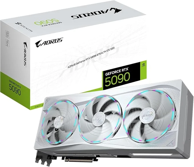 Gigabyte AORUS RTX 5090 model photo; the board in the retailer listing may differ