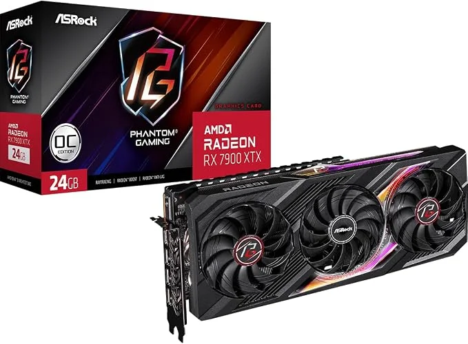 ASRock Radeon RX 7900 XTX graphics card; retailer board designs may differ